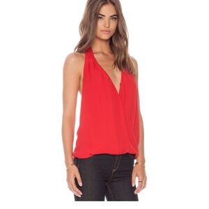 Parker Silk Wales Tank Red